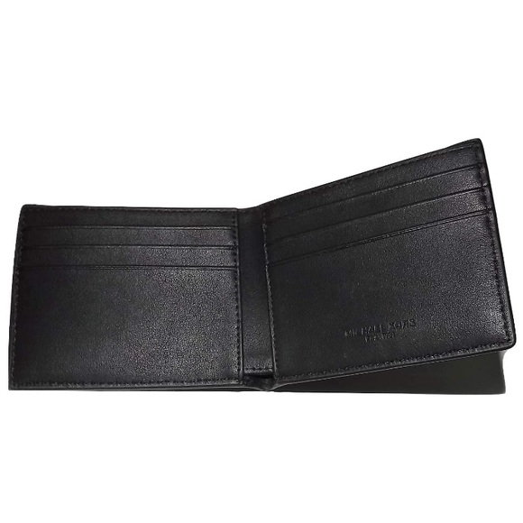 Michael Kors Andy Leather Bifold Wallet Black - Picture 3 of 7